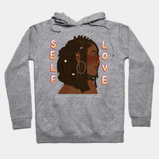 Self Love Box Braids Black Girl Hoodie by My Depiction Addiction 